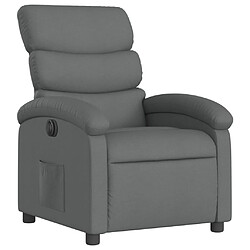 Avis Maison Chic Fauteuil Relax pour salon, Fauteuil inclinable électrique Gris foncé Tissu -GKD49697