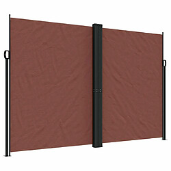 Maison Chic Auvent latéral rétractable de balcon | Store extérieur | Auvent solaire Marron 220x1000 cm -GKD27036