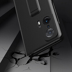 Coque en TPU + PU texture en fibre de carbone noir pour votre Honor Magic V