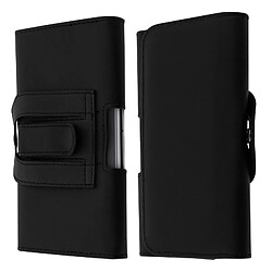 Avizar Etui Ceinture Smartphone 5.3, 5.5 Housse Protecteur Attache Clip/Passant - Noir