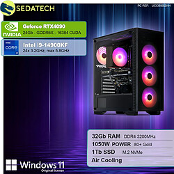 Sedatech PC Gamer Pro • Intel i9-14900KF • RTX4090 • 32Go RAM • 1To SSD M.2 • Windows 11