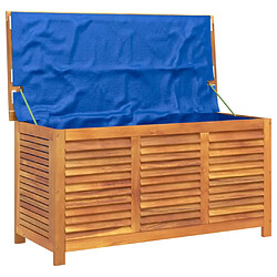 Avis vidaXL Boîte de rangement de jardin persiennes 113x50x56cm bois acacia