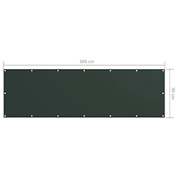 Acheter vidaXL Écran de balcon Vert foncé 90x300 cm Tissu Oxford