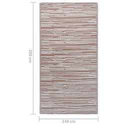 vidaXL Tapis d'extérieur Taupe 140x200 cm PP pas cher