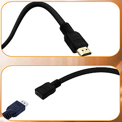 Acheter Câble rallonge HDMI Mâle vers HDMI Femelle Retour audio/video 4K 1.5m LinQ Noir