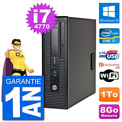 PC HP EliteDesk 800 G1 Core i7-4770 RAM 8Go Disque Dur 1To Windows 10 Wifi - Occasion