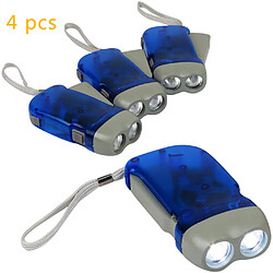 BESTA Lampe de poche à manivelle, sans batterie-LED Bright Light-Set/4 :