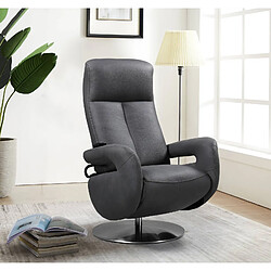 BOIS & CHIFFONS Fauteuil relax électrique new nobuck Grecia Gris foncé