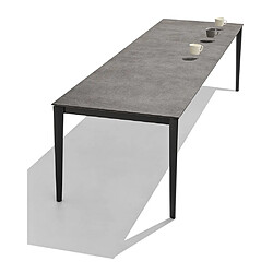 Inside 75 Table extensible 12 couverts ARTIC 310 cm pieds métal noir plateau mélaminé Vésuve pas cher