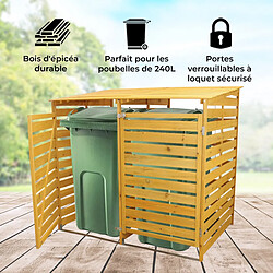 Acheter Monstershop Cache Poubelle Double en Bois