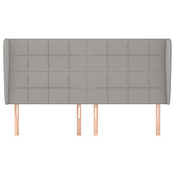 Avis Maison Chic Tête de lit scandinave avec oreilles,meuble de chambre Gris clair 203x23x118/128 cm Tissu -MN36100