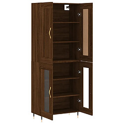 Avis vidaXL Buffet haut Chêne marron 69,5x34x180 cm Bois d'ingénierie