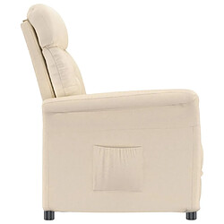 Avis vidaXL Fauteuil inclinable Beige Tissu microfibre