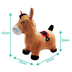 Lexibook Poney Sauteur Gonflable avec housse en peluche