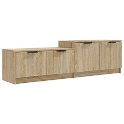 vidaXL Meuble TV Chêne sonoma 158,5x36x45 cm Bois d'ingénierie