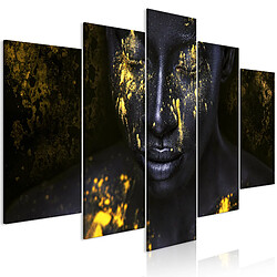 Artgeist Tableau - Bathed in Gold (5 Parts) Wide 100x50 cm