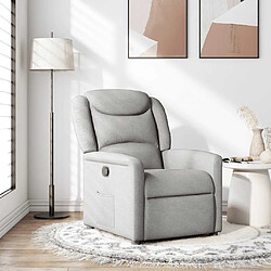 vidaXL Fauteuil inclinable gris nuage tissu