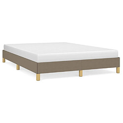 vidaXL Cadre de lit sans matelas taupe 140x200 cm tissu