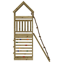 Acheter vidaXL Maisonnette de jeu avec mur d'escalade bois de pin imprégné