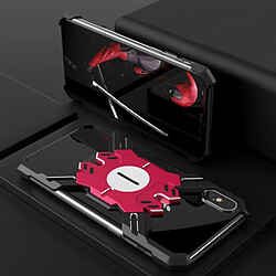 Wewoo Coque Étui de protection en métal renforcé Hero Series pour iPhone XR (Noir, Rouge)