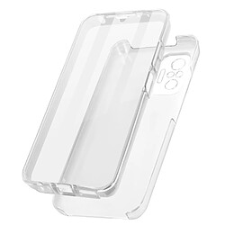 Avizar Coque Xiaomi Redmi Note 10 Pro Arrière Rigide et Avant Souple - transparent