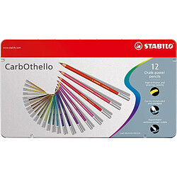 STABILO Crayon pastel CarbOthello, étui métallique de 12 ()