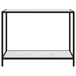 Maison Chic Table console | Meuble d'entrée | Table d'appoint Blanc 100x35x75 cm Verre trempé -GKD24164