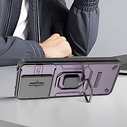 Avis Avizar Coque pour Xiaomi Redmi 13 Bague Support Cache Caméra Coulissant Violet Foncé