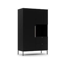 Bestmobilier Felicia - armoire - noir - 120x200 cm