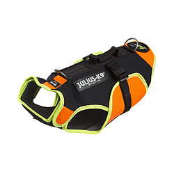 Julius-K9 Harnais-Gilet De Sauvetage Idc 3en1 Pour Chien, Orange Fluo, Taille S Pour Chien Orange Orange Fluo Taille S