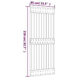 vidaXL Porte coulissante et kit de quincaillerie 85x210 cm pin massif pas cher