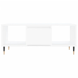 Maison Chic Table basse,Table Console Table d'appoint, Table pour salon Blanc 90x50x36,5 cm Bois d'ingénierie -MN20984 pas cher