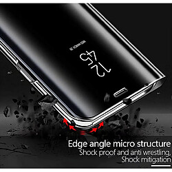 Htdmobiles Housse pour Xiaomi Redmi Note 12 Pro+ Plus 5G - etui portefeuille miroir clear view + film ecran - NOIR