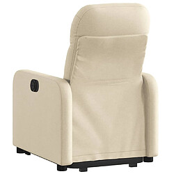 Avis vidaXL Fauteuil inclinable électrique crème tissu