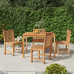 vidaXL Ensemble à manger de jardin 5pcs Bois de teck massif