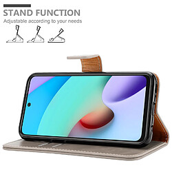 Cadorabo Coque Xiaomi RedMi 10 4G Etui en Marron