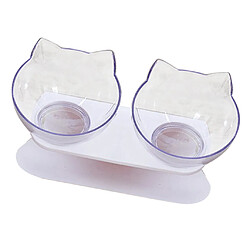 3 Pcs Chaton Rond Kitty Chien Bols Surélevés Pet Raised Feeder Double Bols pas cher