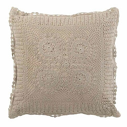 Paris Prix Coussin Déco Dentelle 45x45cm Taupe