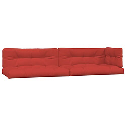 vidaXL Coussins de palette lot de 5 rouge tissu