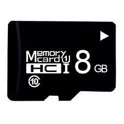 Wewoo Carte Micro SD mémoire High TF Class10 Black TF SD de 8 Go