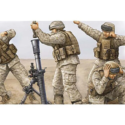 Trumpeter Figurines militaires : Equipe de mortier M252 USMC : Irak 2009