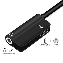 Wewoo Câble d'adaptateur audio Hat-ptince de type C à Type C et Jack 3.5mm, pour Galaxy, Google, LG, Sony, Huawei, Xiaomi, Lenovo et autres téléphones Android (noir)