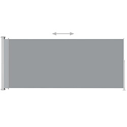 Helloshop26 Auvent latéral rétractable de patio 180 x 500 cm gris 02_0007337