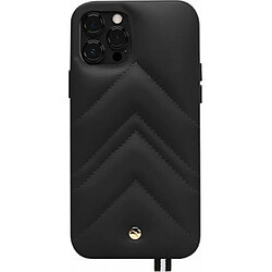 ARTEFAKT Coque pour iPhone 12 Pro Max en Cuir Louvre Noir