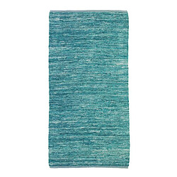 Thedecofactory SKIN - Tapis en cuir tressé bleu clair 60x120