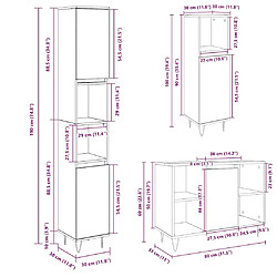 vidaXL Ensemble de meubles de salle de bain 3 pcs chêne sonoma pas cher