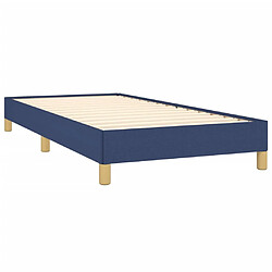 Avis vidaXL Cadre de lit sans matelas bleu 80x200 cm tissu