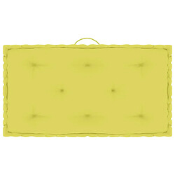 vidaXL Coussin de plancher de palette Vert pomme 73x40x7 cm Coton