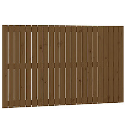 vidaXL Tête de lit murale Marron miel 140x3x90 cm Bois massif de pin