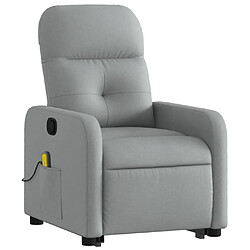 Avis Maison Chic Fauteuil Relax pour salon, Fauteuil de massage inclinable Gris clair Tissu -GKD30552